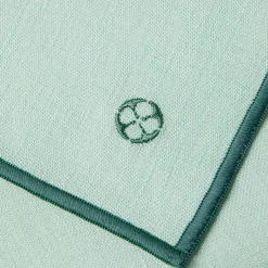 NUANCES COTON & LIN VERT MENTHE Lot de 4 serviettes 50 x 40 cm