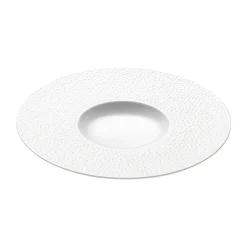 PERLES DE ROSEE BLANCHES Assiette gourmet petit bassin 28 cm