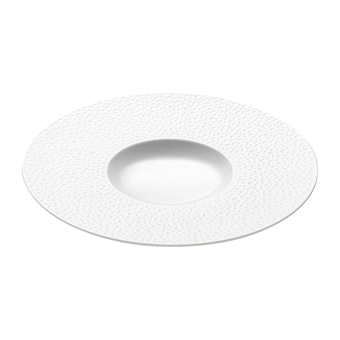 PERLES DE ROSEE BLANCHES Assiette gourmet petit bassin 28 cm