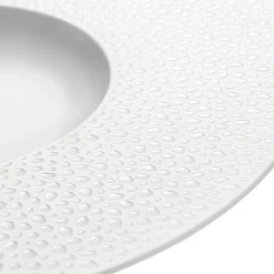 PERLES DE ROSEE BLANCHES Assiette gourmet grand bassin 30 cm