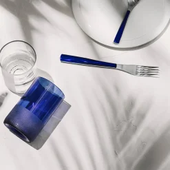 QUARTZ MIROIR BLEU CELESTE Coffret 24 couverts