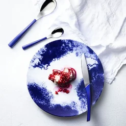 QUARTZ MIROIR BLEU CELESTE Coffret 24 couverts