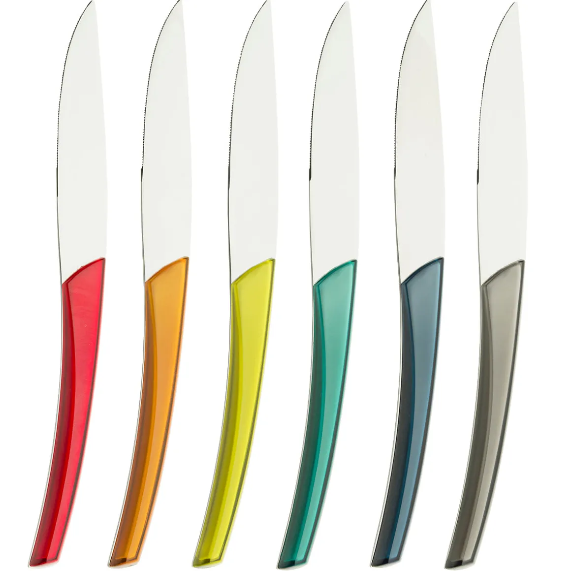 QUARTZ MIROIR MULTICOLORE Coffret 6 couteaux à steak