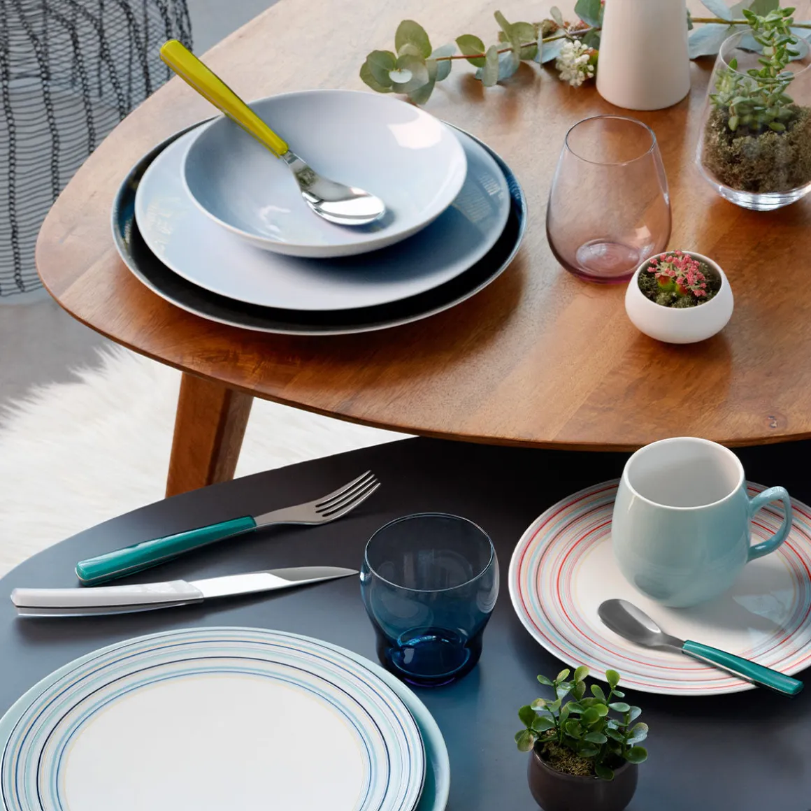 QUARTZ MIROIR MULTICOLORE Coffret 6 couteaux à steak