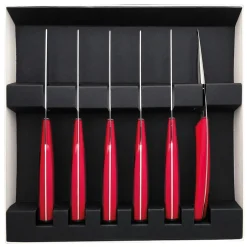 QUARTZ MIROIR ROUGE Coffret 6 couteaux à steak