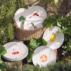 SAISONS Coffret 4 assiettes 19 cm légumes