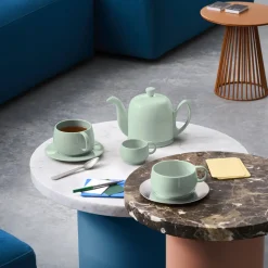 SALAM MONOCHROME Coffret théière 4 tasses et 2 tasses 25 cl