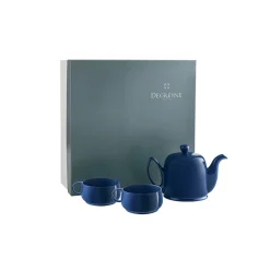 SALAM MONOCHROME Coffret théière 4 tasses et 2 tasses 25 cl