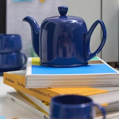 SALAM MONOCHROME Coffret théière 4 tasses et 2 tasses 25 cl