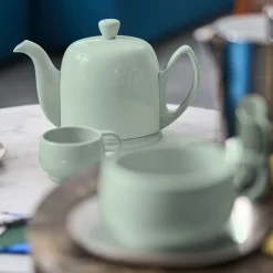 SALAM MONOCHROME Théière 4 tasses cloche vert amande