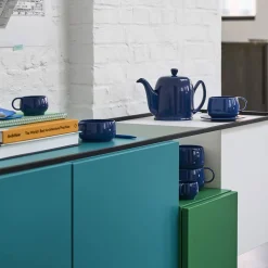 SALAM MONOCHROME Théière 4 tasses cloche bleue