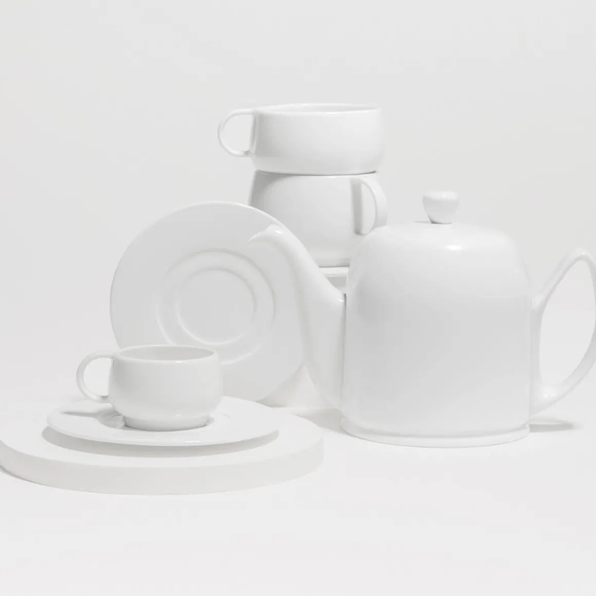 SALAM MONOCHROME Théière 4 tasses cloche blanche