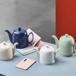 SALAM MONOCHROME Théière 6 tasses cloche vert amande