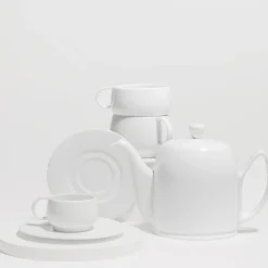 SALAM MONOCHROME Théière 6 tasses cloche blanche